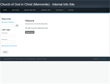 Tablet Screenshot of churchofgodinchristmennonite.info